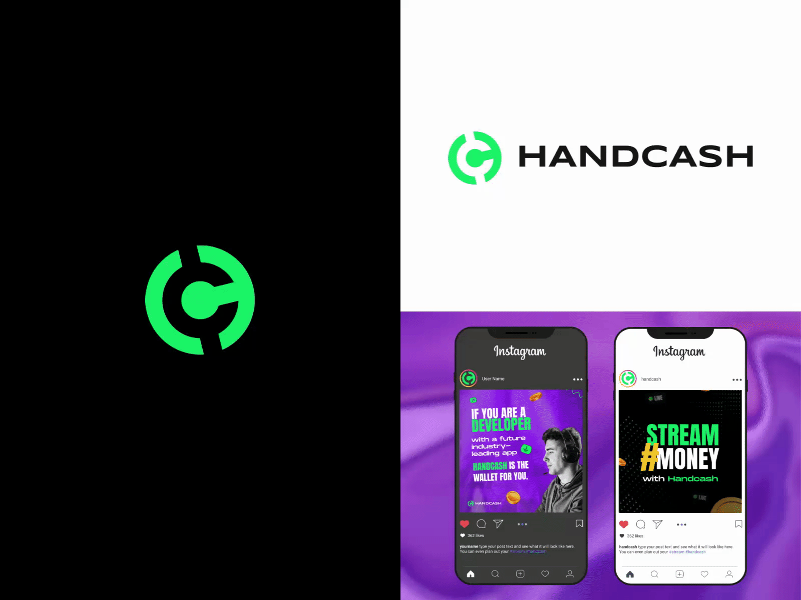 HandCash branding design graphic design ui ux website