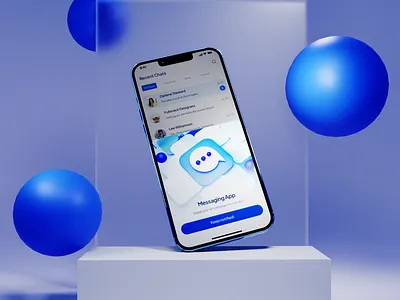 Messaging App Showcase 3d 3dart blender design graphic design illustration isometric