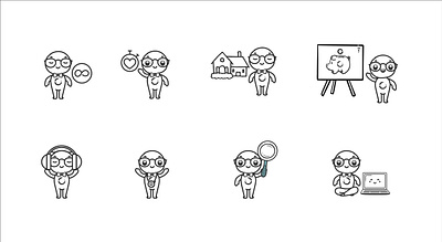 ICON SET app design doodle art graphic design icon set icons illustration ui ux vector