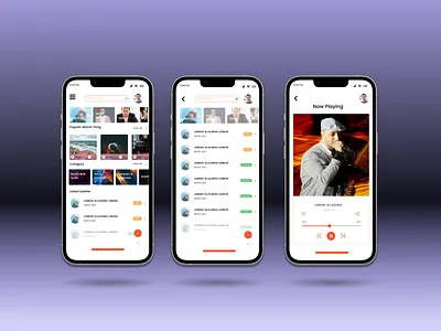 Music App Free/Premium free premium m islamic app islamic music app music app music app ui design premium app design ui music ux ui islamic music app design ux ui music app design