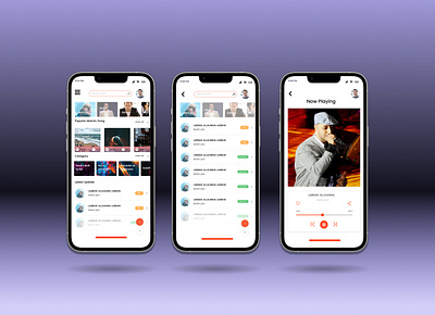 Music App Free/Premium free premium m islamic app islamic music app music app music app ui design premium app design ui music ux ui islamic music app design ux ui music app design