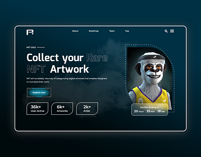 NFT Landing Page crypto crypto currency landing page graphic design nft nft art nft landing page