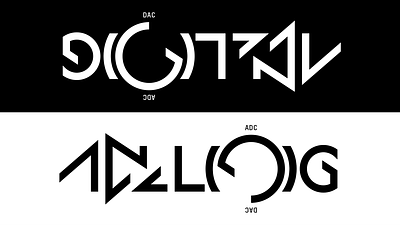 ΛNΛLOG / DIGITΛL ™ ambigram analog cyberpunk design digital high tech illustration lettering logo sci fi type typography