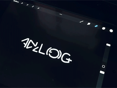 (sketch) ΛNΛLOG / DIGITΛL ™ ambigram analog cyberpunk design digital high tech illustration lettering logo sci fi sketch type typography