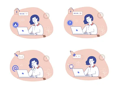 Login / sign in design flat girl graphic design ill illustration login nice onboarding people person preaty sign in ui vector