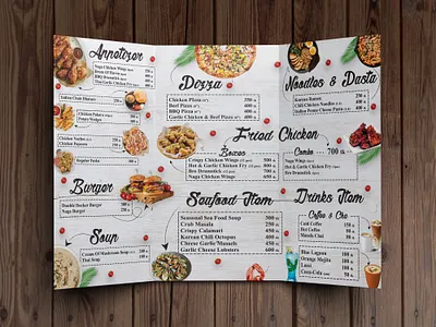 Menu Card Design art bie fold brochure design brochure design brocure design flyer design graphic design illustration logo logo design menu menu book design menu card design menu work menubook menucard menudesign mockup trifold brochure design vector