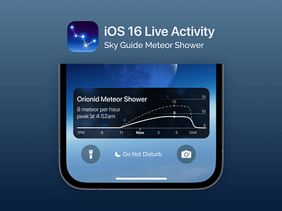 Sky Guide: iOS 16 Live Activity (Concept) app concept design ios ios 16 ui