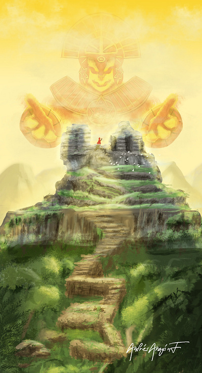WAQRAPUKARA - Last Inka Fortress graphic design illustration