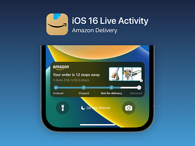 Amazon: iOS 16 Live Activity (Concept) app concept design ios ios 16 iphone ux design