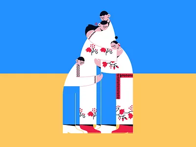 Stand With Ukraine 2d illustration cartoon character character design cute flat flat artwork flat illustration flat vector art glory to ukraine graphic design help ukraine illustration illustrator in ukraine minimal modern soft stand with ukraine ukraine ukrainian illustrator war
