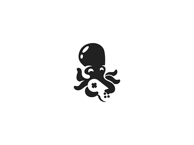 Octopus logo b2b brand branding design elegant game gamepad gamer graphic design logo logo design logo designer logodesign logodesigner logotype modern negative space negativespace octopus tech