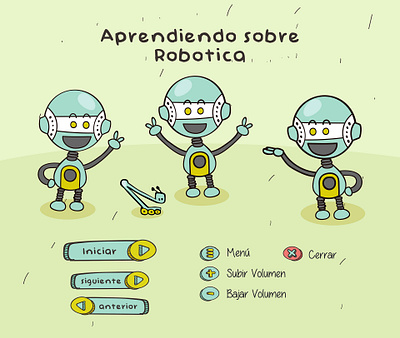 Robotics for Kids elearning graphic design illustration vector