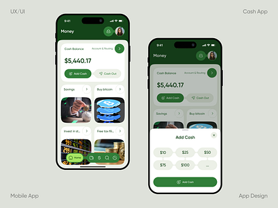 Cash - Finance Mobile App bank banking design finance finance app finance mobile app financial fintech ios app mobile mobile apps mobile banking mobile ui money ui uiux uiux design wealth