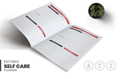 SELF CARE PLANNER calendar 2023 daily gratitude journal daily planner journal graphic design gratitude journal kdp kdp interior personal care planner planner self care planner to do list