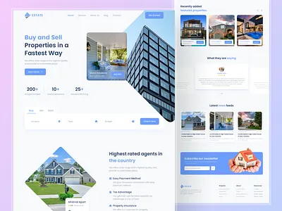 Real Estate Website building design house minimal property property management property website real estate real estate agency real estate ui realestate residence ui ui design ux web design website website design