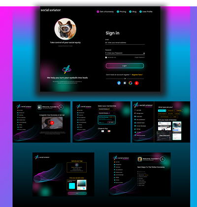 Social Media Login app branding design ecommerce illustration login logo typography ui ux vector