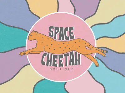 Space Cheetah branding design graphic design illustration logo procreate typography