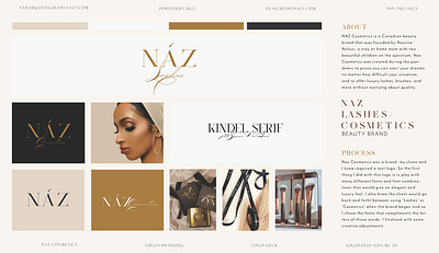 NAZ COSMETICS & LASHES | LOGO DECK branding cosmetics design edmonton lashes logo packaging yeg
