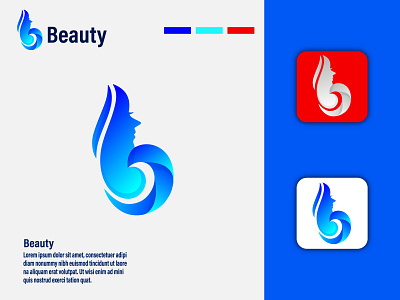 Beauty face logo mark - Modern - Colorful logo. 3d logo app b logo design beauty face logo beauty logo branding brandinglogo brandinidentity business logo design graphic design illustration logo logo design logodisign ui