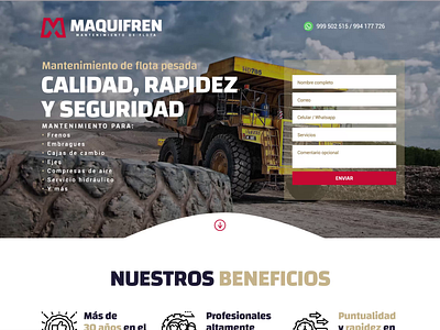 Landing page design - Maquifren branding graphic design webdesign
