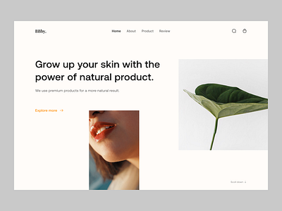 BBBy. Beauty - Landing Page branding design typography ui ux