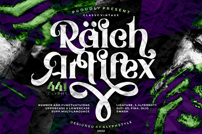 Raich Artifex Classy Vintage Font branding display handlettering typography