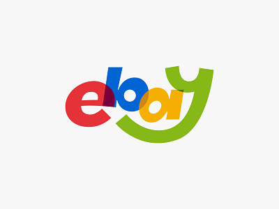 eBay - Colored version branding colorful logo ebay ebay logo lettering logo logo design logotype minimalist logo modern logo monogram playful logo smile logo typography ui