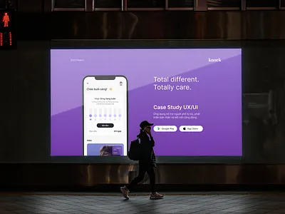 Concept Knock app typography ui ux