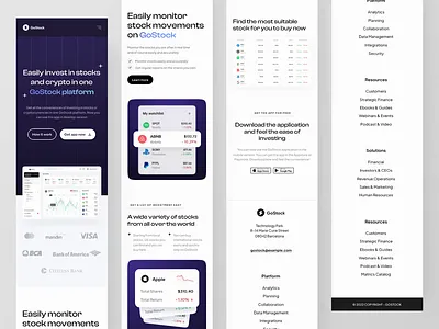 GoStock ~ Stock Responsive Website Design 📊 animation clean investment market website responsive responsive design responsive website stock stock market stock website ui user interface ux web design website