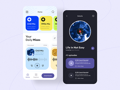 Podcast App app app design app ui app ui design design podcast podcast app ui uihut visual visual design