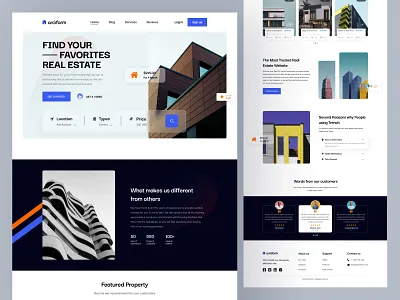 Real Estate Website Landing Page Template agency apartment building corporate house landing page properties property property website real estate real estate agency real estate ui real estate web realestate realtor residence trending ui ux website