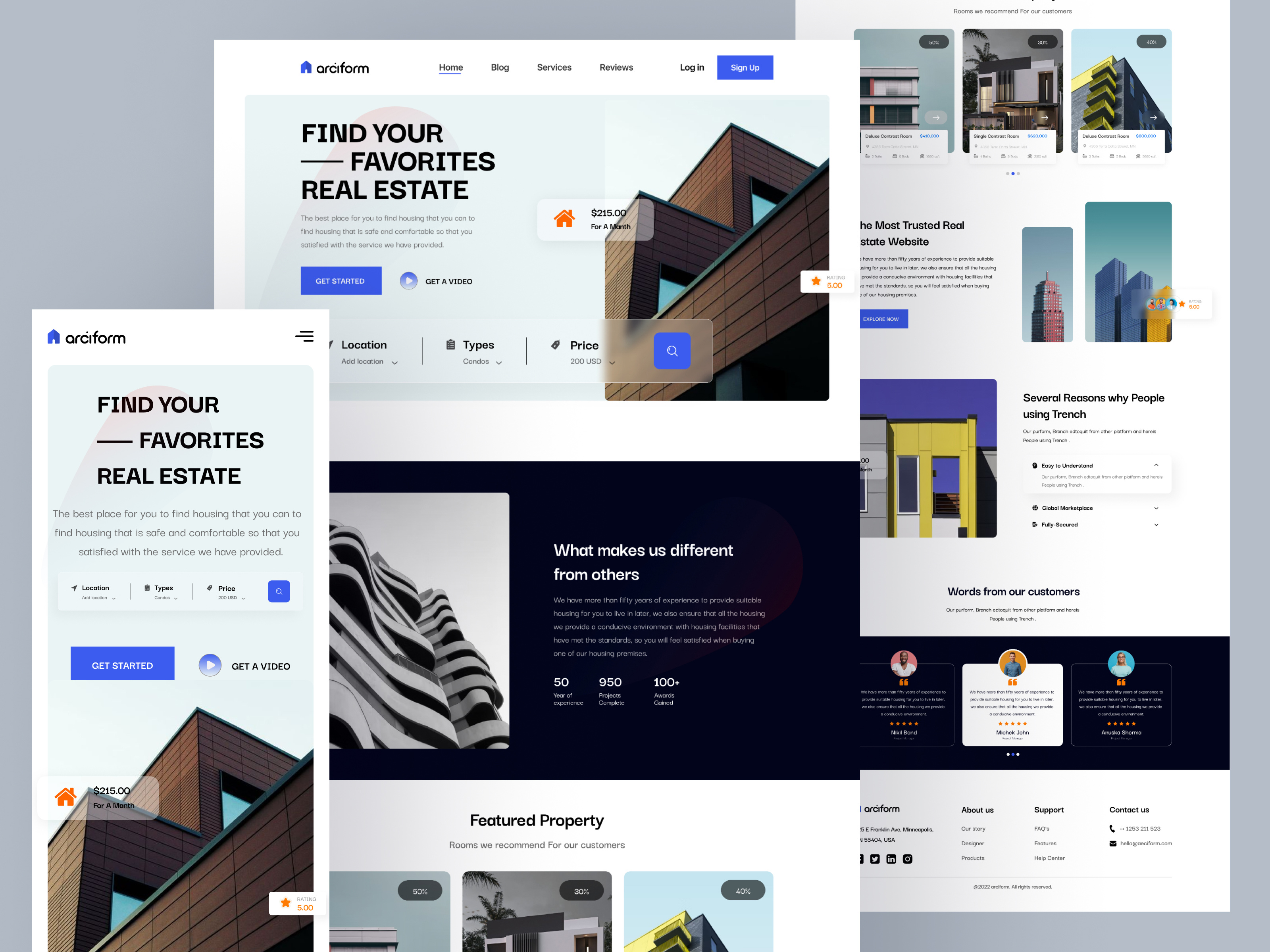 Real Estate Website Landing Page Template by Saiful Miah for Oyolloo on ...