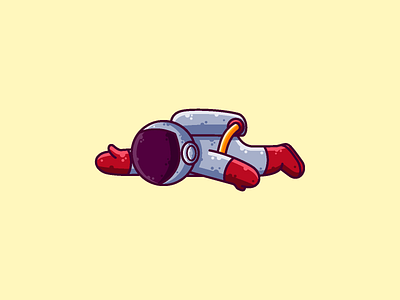Astronaut Lazy astronaut cartoon character cute graphic design icon illustration lazy space vector