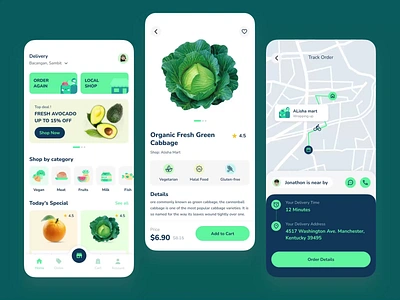 Online Groceries Shopping - Mobile App animation app design app ux design dynamic island e commerce ecommerce groceries grocery list grocery online grocery store ios14 mobile mobile app mobile ui online store product design shop store supermarket ui kit design