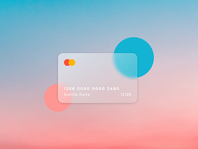 Glassmorphism - Credit Card glassmorphism ui