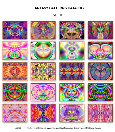 Patterns Catalog . Set 19 Visionary Art, Energy Pictures amazing beautiful catalog colorful designtsvetis energy pictures gorgeous patterns visionary art