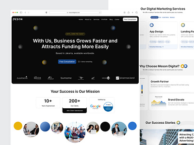 Meson Digital - Landing Page Exploration agencywebsite businessgrowth businesswebsite cleanui clientsuccess creativedesign digitalmarketing landingpagedesign marketingwebsite professionalwebsite seofriendly startupwebsite uiuxdesign webdesign