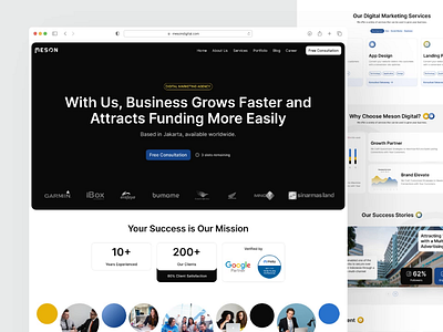 Meson Digital - Landing Page Exploration agencywebsite businessgrowth businesswebsite cleanui clientsuccess creativedesign digitalmarketing landingpagedesign marketingwebsite professionalwebsite seofriendly startupwebsite uiuxdesign webdesign