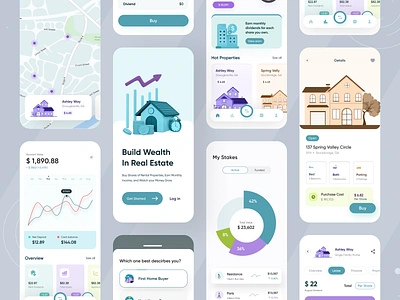 Real Estate Investment App agent apartement architecture broker building design flat house mobile app ofspace properties property real estate agency realestate realestateagent realtor residence ui