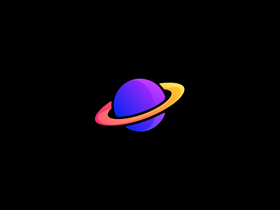 Logomark design for Saturn branding exploration gradient graphic design logo logomark planet saturn ui
