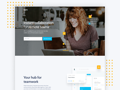 Team Collaboration Website design figma landing page typography ui web design website
