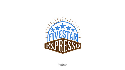 Five Star Espresso - Coffee Shop Logo adobeillustrator branding coffee logo coffee shop logo design emblem logo logo design logotype visual identity