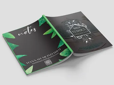 Note book cover design with journal pages book cover brochure graphic design journal note book print design