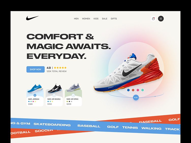 Nike Website Showing Wrong Currency Nike - Sneakers Website Design UI by Nur Mohammod for Twinkle on Dribbble