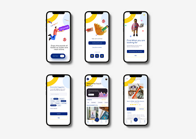 Audio Book application design mobile ui uxdesign