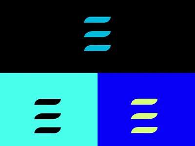 E Letter logo 3d branding graphic design logo