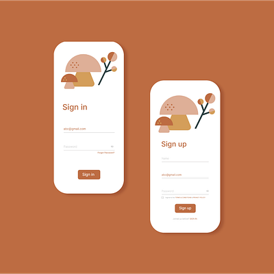 Sign in and sign up screen app design branding dailyui design freestyle logo graphic design illustration sign in screen sign up screen typography ui ux vector web design