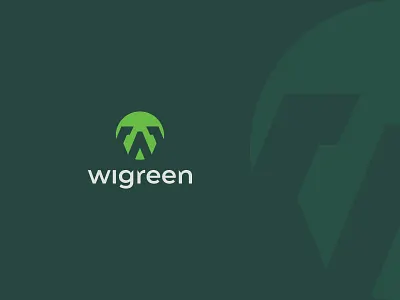 Wigreen abstract logo agency fitness equipment gym healthier logo design logomaker minimal minimalist modern w logo