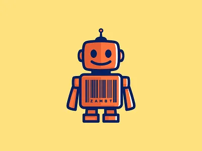 Happy Robot branding design fun happy icon kids logo robot simple smile toy ui