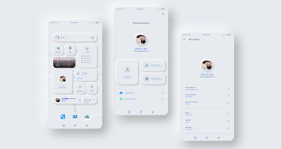 Neumorphism Widgets & Applications design minimalist mobile neumorphism os ui
